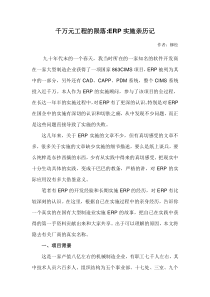 千万元工程的陨落ERP实施亲历记