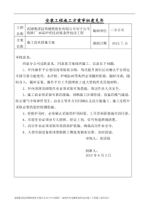 公司炼铁厂4高炉优化冶炼条件技改施工技术措施方案