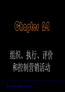 第二十四章组织、执行、评价(市场营销-清华大学,胡左浩)