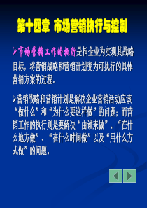 营销执行与控制