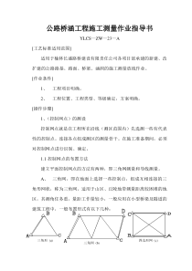 公路桥梁工程施工测量作业指导书