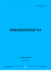 香格里拉别墅花园整体营销推广初案