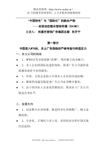 中国特色与国际化的融合产物——实效动态整合营销传播