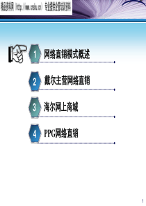 网络直销模式案例分析-海尔商城、戴尔直销、PPG（PPT44页）