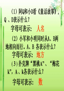 人教版五年级上册数学《用字母表示数》课件