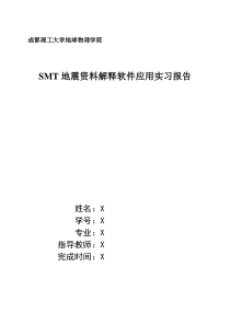 成都理工大学-地球物理学院-STM地震资料解释软件应用实习报告