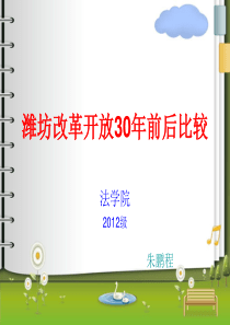 改革开放三十年家乡的变化.