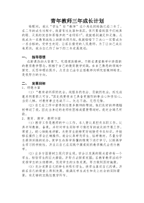 青年教师三年成长计划