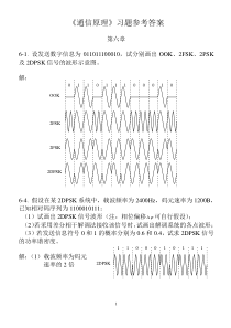 通信原理答案第六章