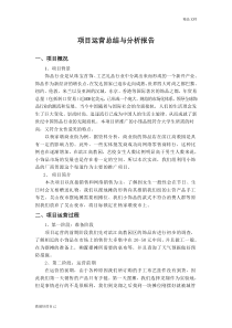 项目运营总结与分析报告