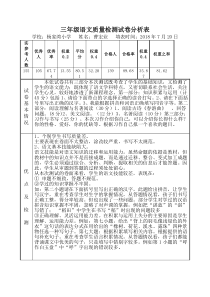 三年级语文试卷分析