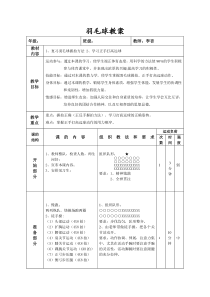 羽毛球教案