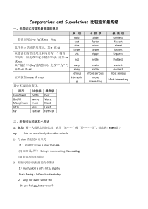 比较级和最高级的用法