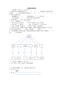 人教版三年级上册数学期中测试题