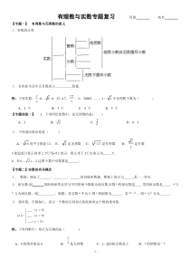 有理数与实数专题复习(一)