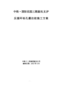 反循环钻孔灌注桩施工方案