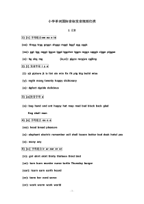 小学单词按国际音标发音规则归类