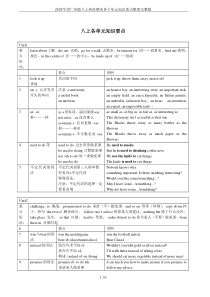 深圳牛津广州版八上英语期末各个单元知识重点整理完整版