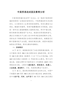 中美贸易战成因及影响分析