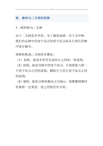 数据结构树、森林与二叉树的转换