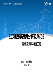 3《工程质量通病分析及防治---砌体及砌体构造工程》