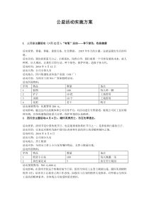 公益活动实施方案