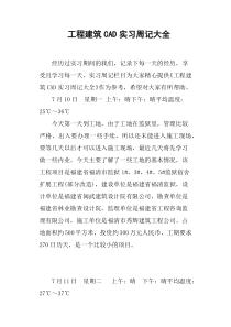 工程建筑CAD实习周记大全