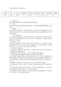 小学数学四年级第二单元试卷分析