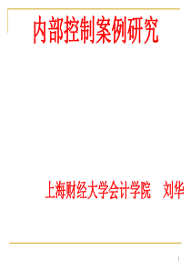 内部控制案例研究--资料