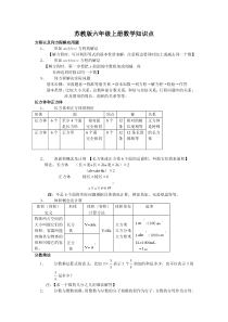 苏教版小学六年级上册数学知识点总结