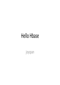 Hello-Hbase