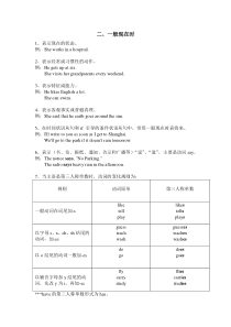 一般现在时的用法和动词的变化规则