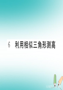 4.6利用相似三角形测高习题讲评新版北师大版全面版