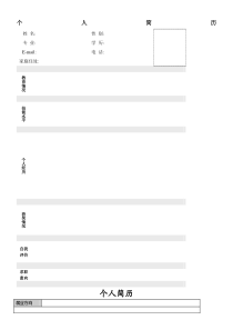 2017个人简历模板大全(word版)