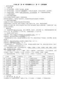 人教版八年级上册地理知识点总结(最新)