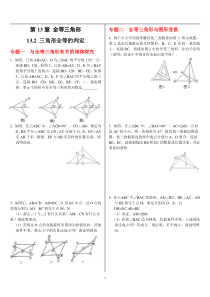 华师八上第13章全等三角形能力培优