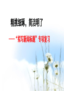 拟写新闻标题(教学课件)