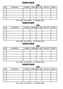 物品移交签收单2