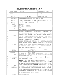 氢氟酸的理化性质及危险特性(表-)