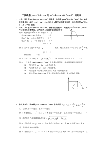 二次函数与一元二次方程知识点及经典例题