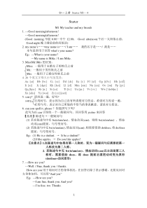 外研版英语七年级上册Starter-M1-4-知识复习[1]