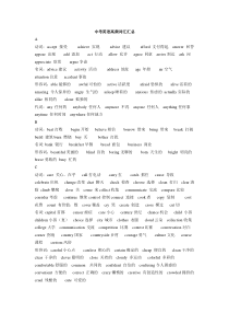 1.中考英语高频词汇汇总