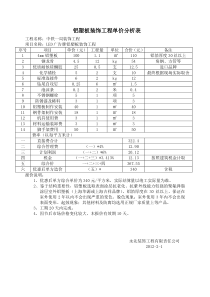 铝塑板装饰工程报价单(铝塑板)