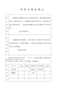 申请入党积极分子培养考察登记表(已全填-超实用)