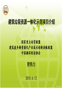 贺伟力—建筑垃圾资源一体化示范项目介绍