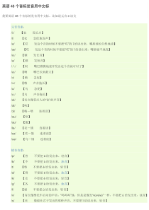 英语48个音标发音用中文标注