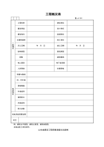 山东建筑资料全套表格World版