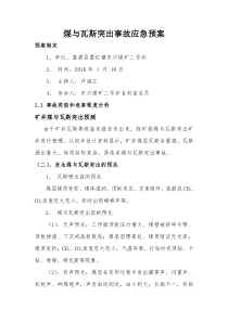 煤与瓦斯突出事故应急预案