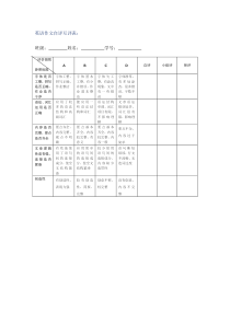 英语作文自评互评表