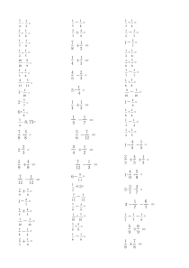 五年级分数加减法口算练习150道(人教版)